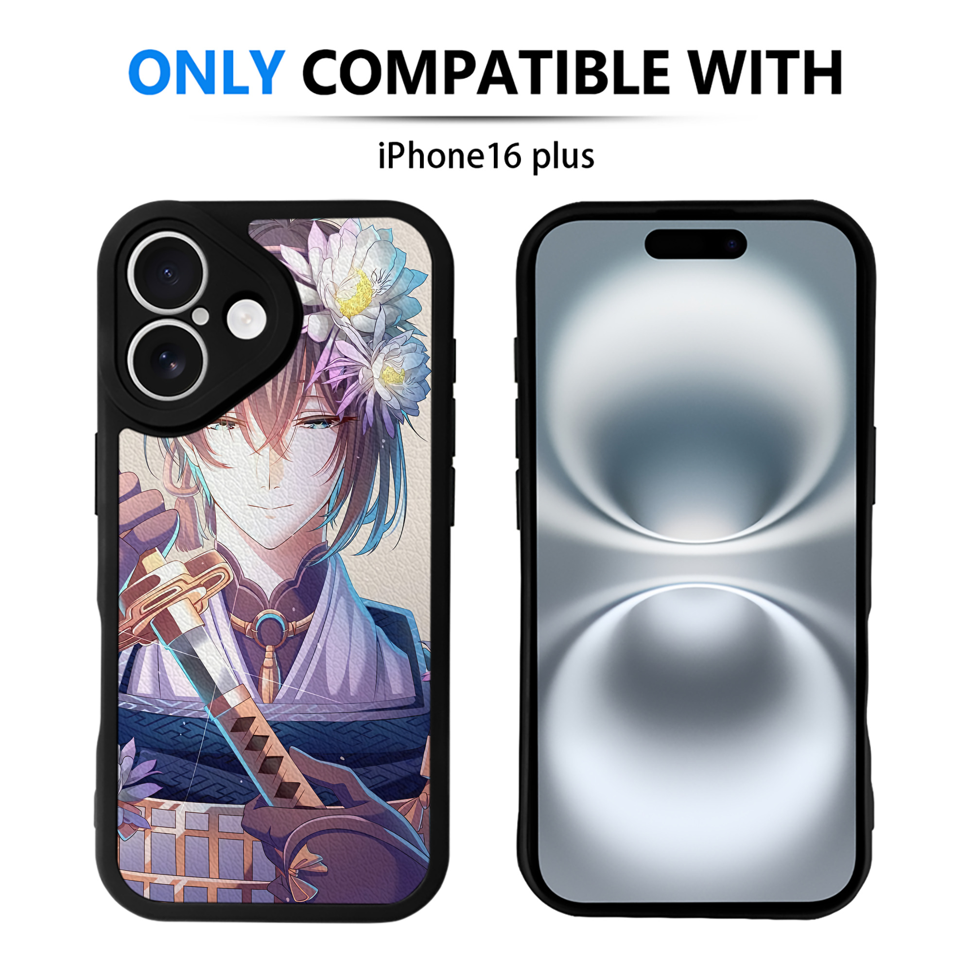 （画像用） 刀剣乱舞 Touken Ranbu 【iPhone 16シリーズ対応】シリコンスマホケース（レザー調） 材質：シリコン